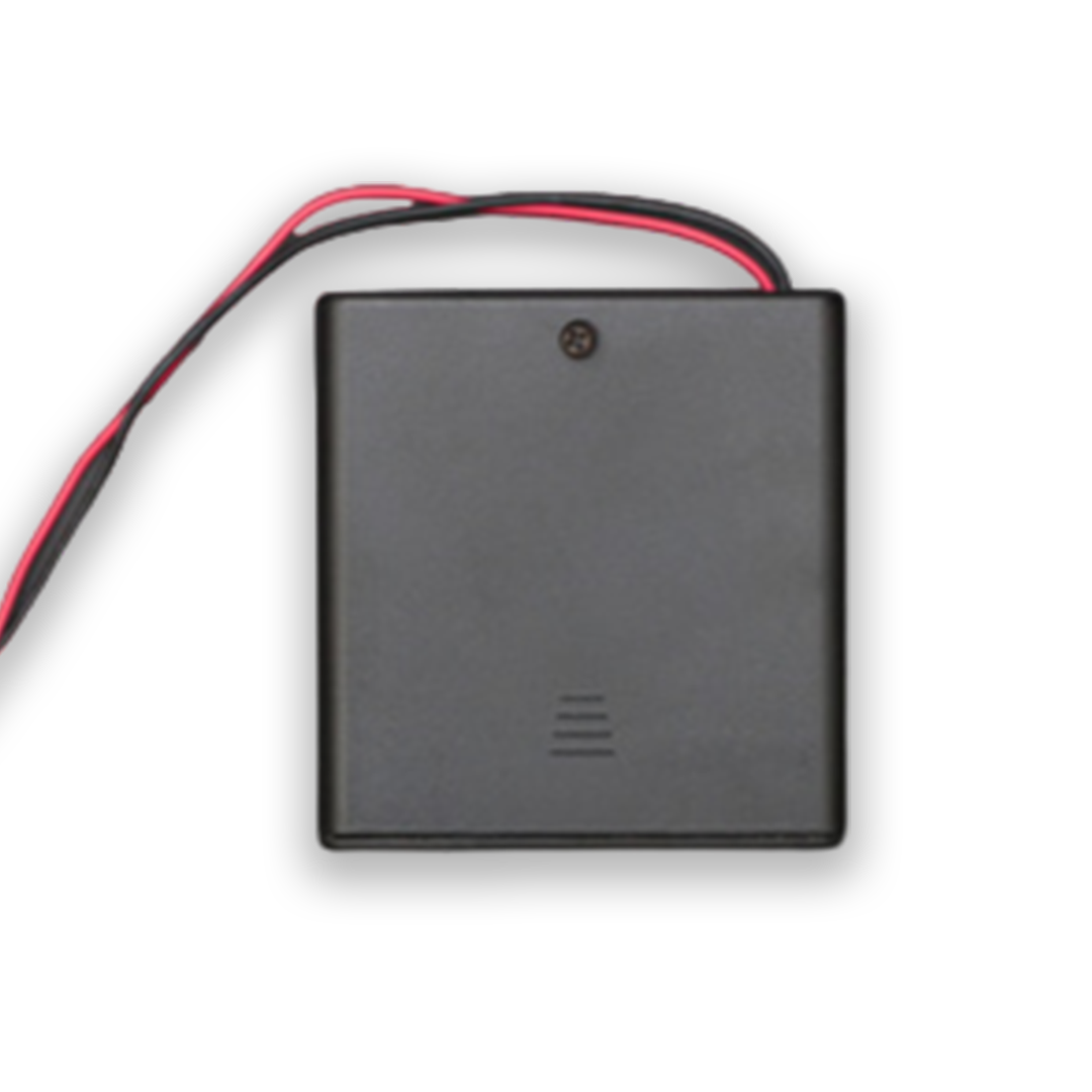 4xAA Battery Holder With Cover and Power Switch By DFRobot