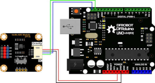 Gravity: I2C ADS1115 16-Bit ADC Module (Arduino & Raspberry Pi Compatible) By DFRobot