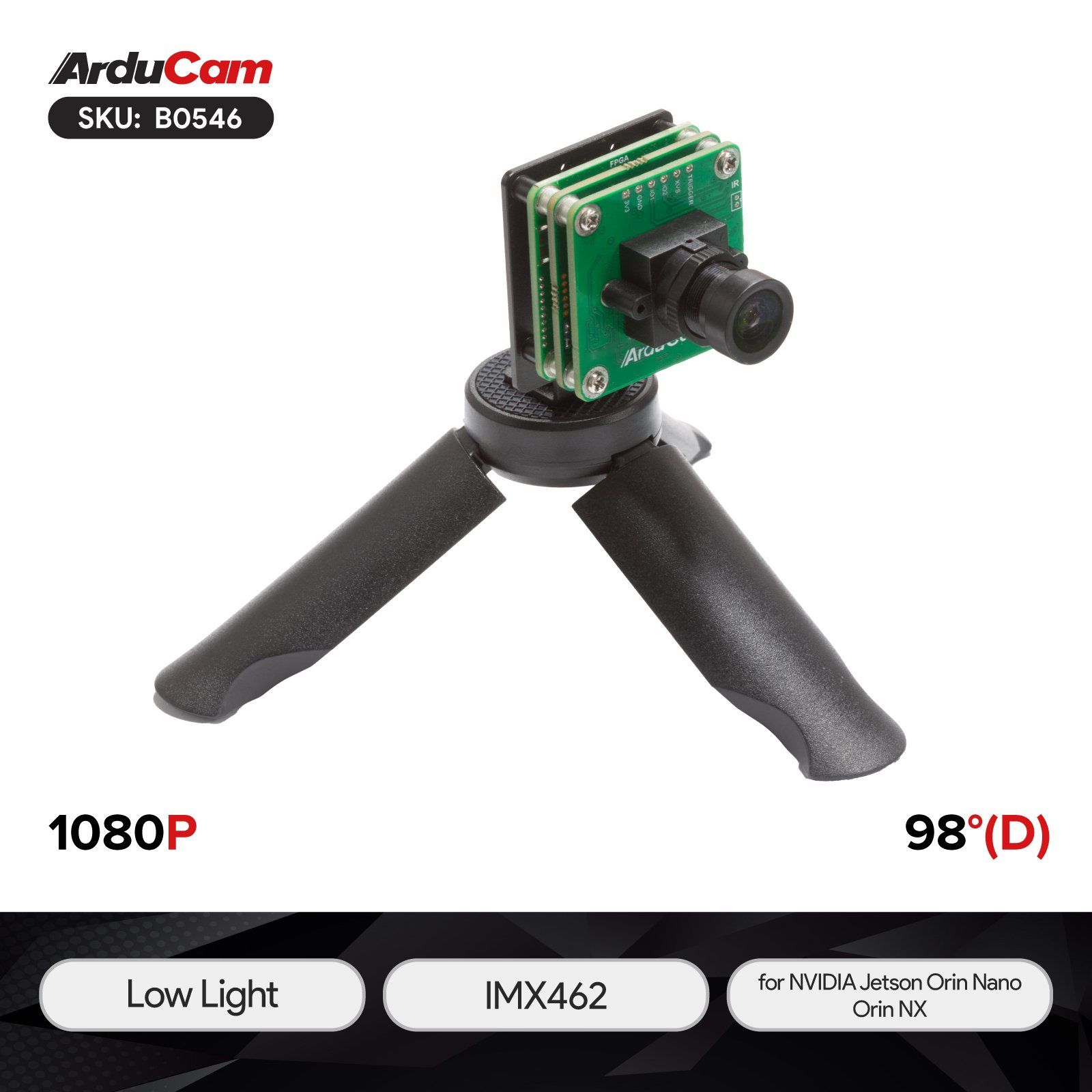 Arducam xISP - Darksee, Pre-tuned ISP, 2MP Low Light MIPI Camera for NVIDIA Jetson ORIN NX/Orin Nano