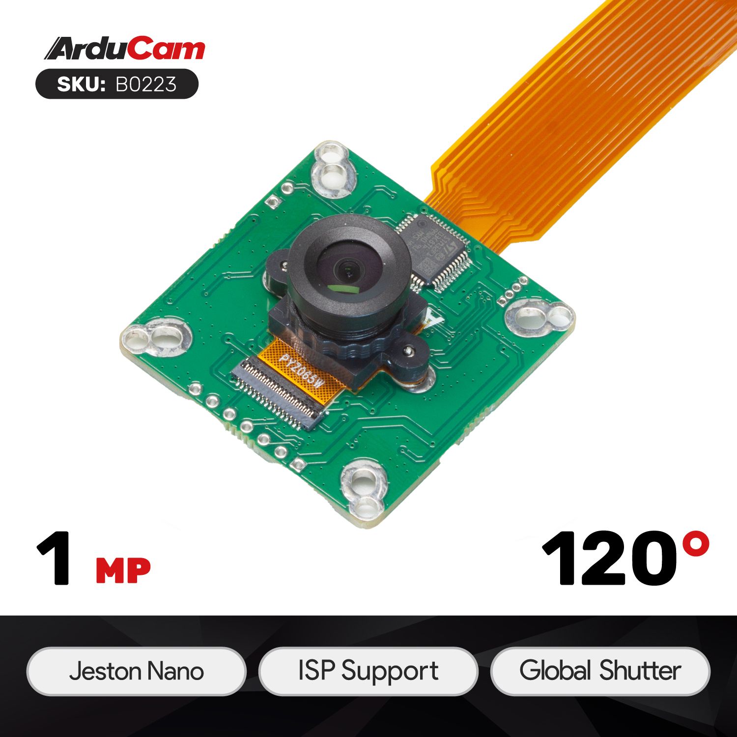 Arducam OV9281 1MP Global Shutter NoIR Camera Module for NVIDIA Jetson AGX Orin/Orin Nano/Orin NX