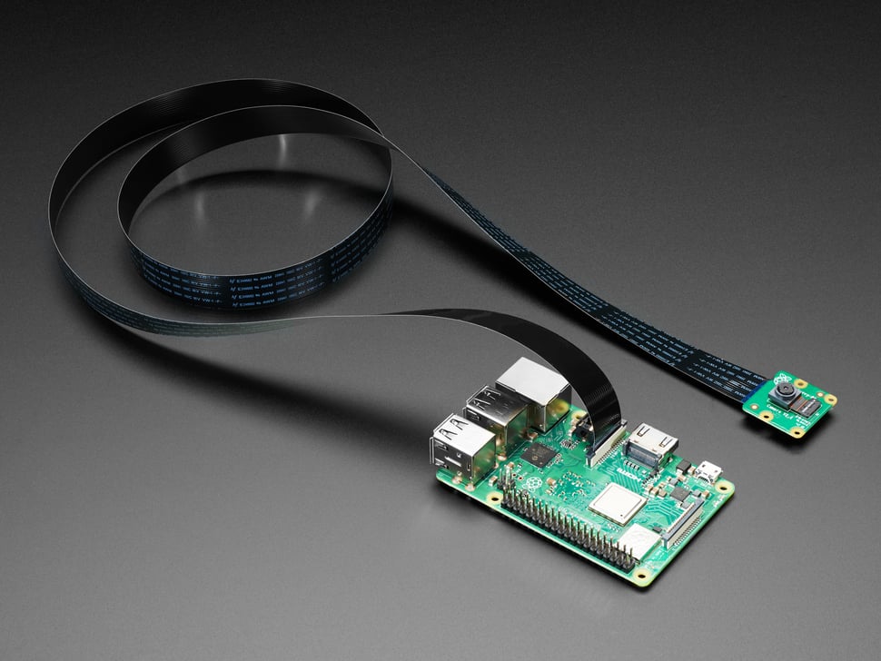 Flex Cable for Raspberry Pi Camera or Display - 1 meter By Adafruit