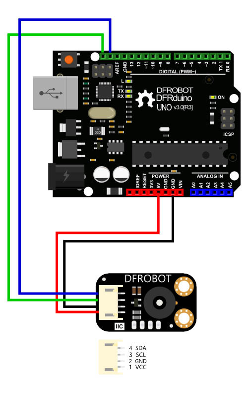 Gravity: I2C Non-contact IR Temperature Sensor (MLX90614-DCI) by DFRobot